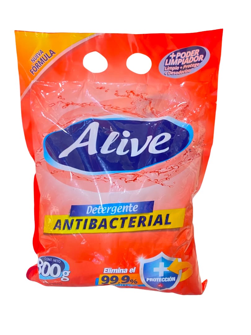 JABON POLVO ALIVE ANTIBACTERIAL 12X800GR