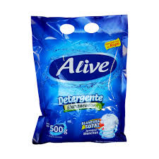 JABON POLVO ALIVE BLANQ. AZUL 24X500GR