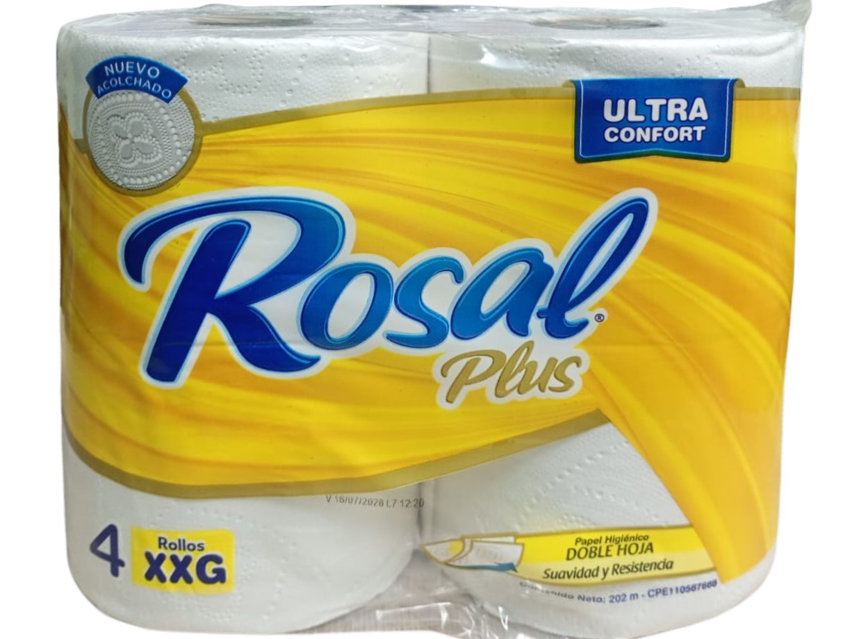 PAPEL HIG ROSAL PLUS 12X4ROLLOS 500H