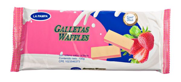 GALLETA BABO WAFFLES FRESA 36X100GRS