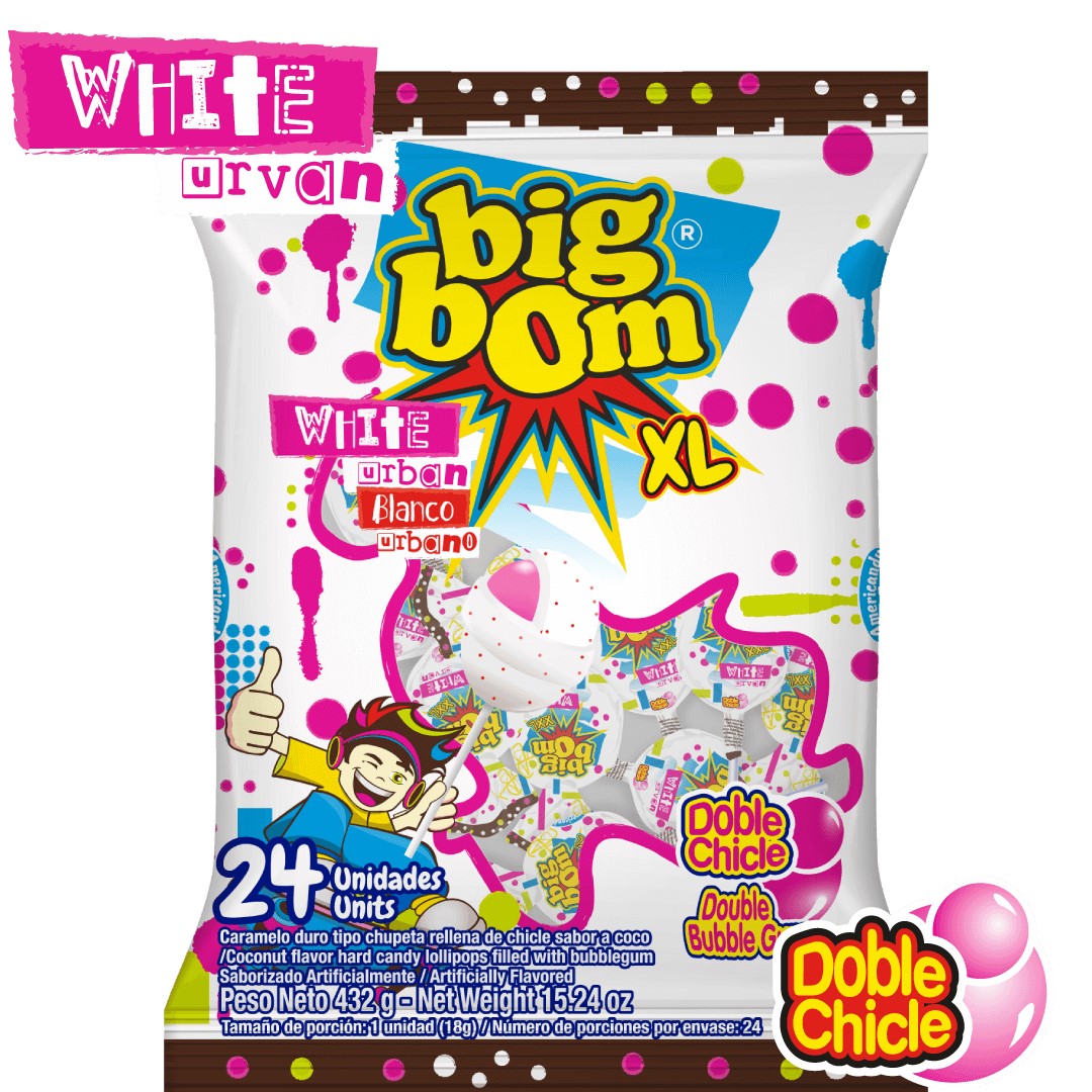 CHUPETA BIG BOM BLANCA 8X48UNID