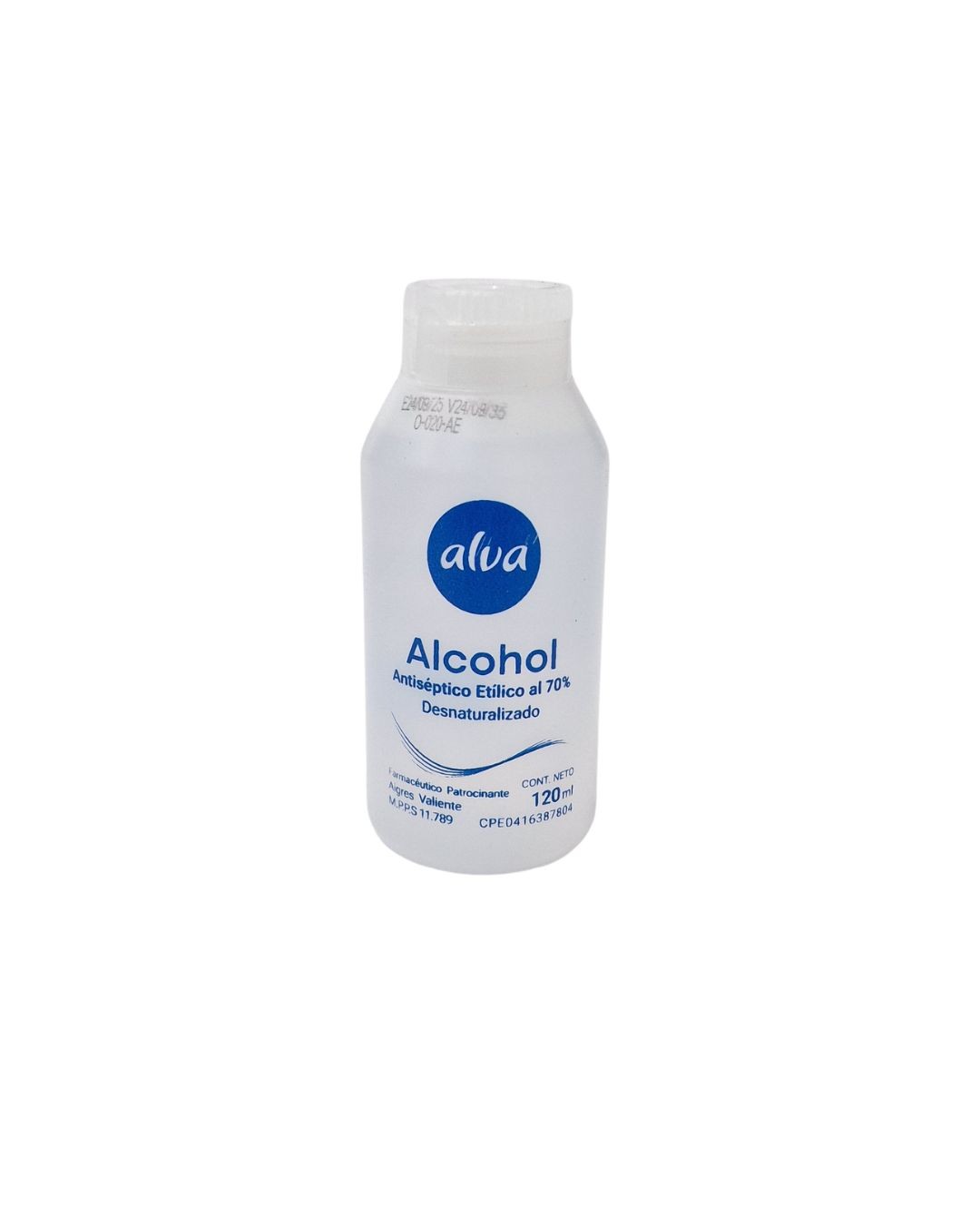 ALCOHOL ANTISEPTICO ALVA 70% 72X120CC