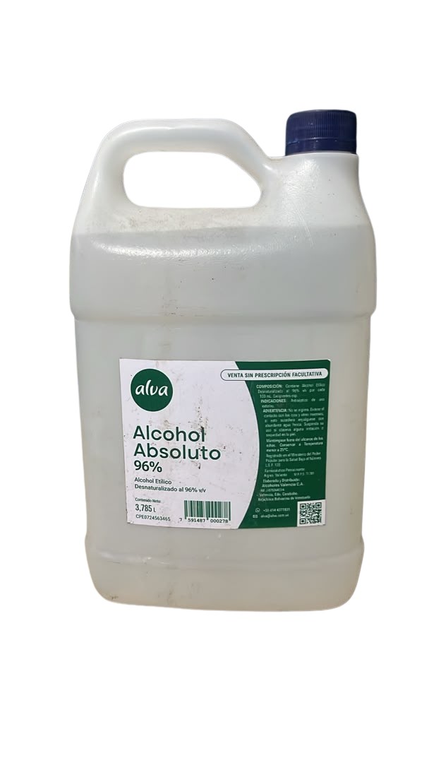 ALCOHOL ABSOLUTO ALVA 96% 4X3.785LT
